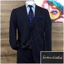 Samuelsohn Mens Suit 2 Piece Set Size 42R Jacket Blazer Pants Wool Two Button picture