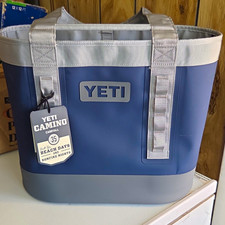 YETI Camino Carryall 35 Tote Handbag, Blue/Gray, Pockets, Double Handles picture