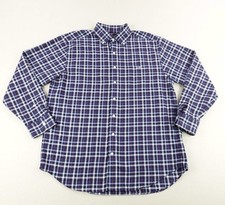 Vineyard Vines Shirt Large Blue Plaid Flannel Classic Fit Tucker Performance picture
