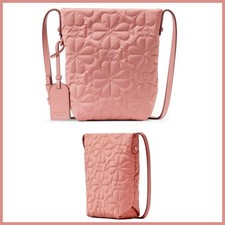 KATE SPADE TILLY QUILTED SMALL CROSSBODY COSMETIC PINK KL640 NWT $148 picture