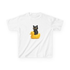 Rubber Duck Rider Grumpy Cat Kids Tee picture