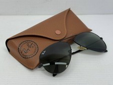 VINTAGE B&L RAY BAN AVIATOR USA BLACK 58[]14 + CASE picture