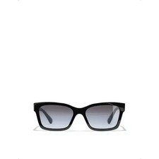 Chanel CH5417 C501/S8 Black Square Sunglasses Grey Gradient Lens NEW picture