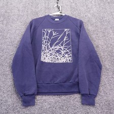 Jerzees Sweatshirt Mens Large Blue Graphic Made In USA Vintage 90s Pullover picture