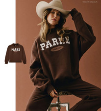 Parke Austin Mockneck Fleece Sweatshirt Brown S/M Small Medium Unopened/New picture
