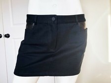$275 NWT T by Alexander Wang Cotton Leather Mini Skirt SIZE:30 picture