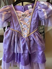 Disney Princess Rapunzel Deluxe Costume Girls S 5-6 Glow In Dark Tangled Dress picture