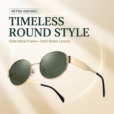 Casual Trendy Oval Sunglasses UV400 Shades Men Women Commuting Beach Travel NEW picture