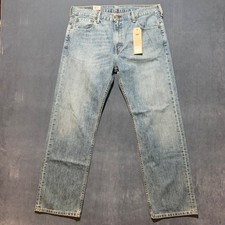 Levis 569 Loose Straight Jeans Mens 34x32 Blue Light Wash Denim Baggy Fit NEW picture