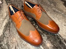 New Stacy Adam’s Dress Shoes Wing Tip Oxford Lace Up Tan/Multi Leather 25684 picture
