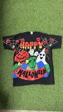 A1 Vintage 1996 Freeze Happy Halloween All Over Print T Shirt Adult L Black picture