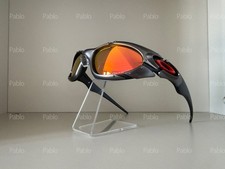 Vintage 90s Oakley Plate Splice Silver Orange Sunglasses Outdoor Polarized Y2K picture