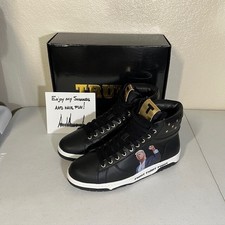 Donald Trump FIGHT FIGHT FIGHT High Top Black Size 11 M Sneakers 2439/4700 picture
