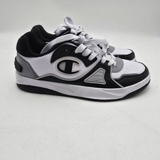 Champion Rezone Drillo Shoes Boys Size 9M White Black Leather Athletic Sneaker picture