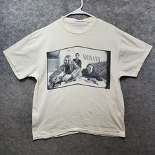 Vtg Nirvana T-Shirt Men's Size XL White 1996 Kurt Cobain Band Music *No Tag* picture