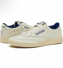 Reebok Club C 85 Vintage Men's Low Top Lace-Up Leather Sneakers US 10 Chalk picture