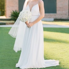 Custom Carol Hannah Wedding Gown Dress Size 2/4 picture