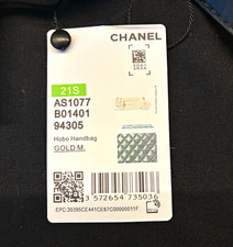 CHANEL Black Quilted Hobo Bag w/ Chain Strap Zip Closure Coin Purse Dust Bag picture